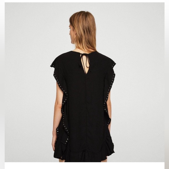 Like new mango round studs flutter minidress - Picture 6 of 10